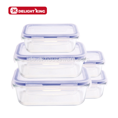 Customized Airdight Glas Bento Boxen Set Set